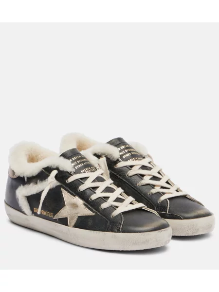 Sneakerși Golden Goose din piele negru