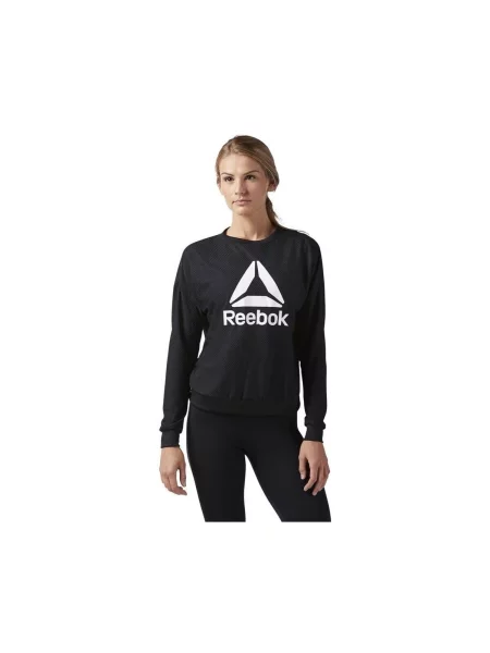 Teretana sportska majica Reebok Sport s okruglim izrezom crna