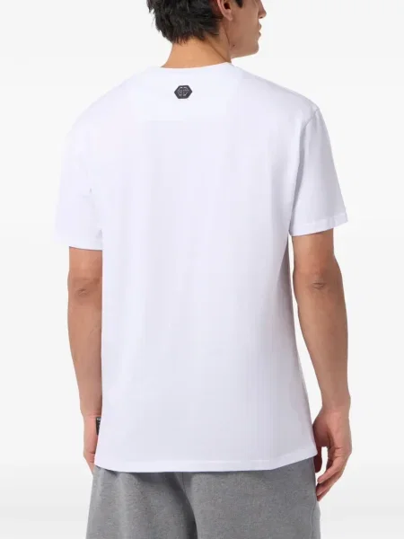 Tricou Philipp Plein cu imagine alb