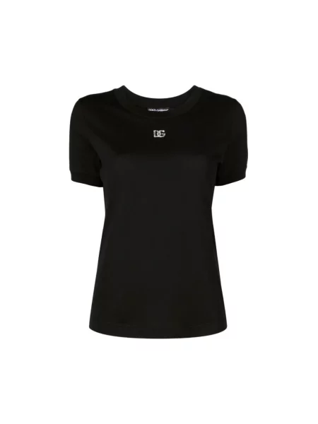 Koszulka Dolce And Gabbana casual z logo czarna