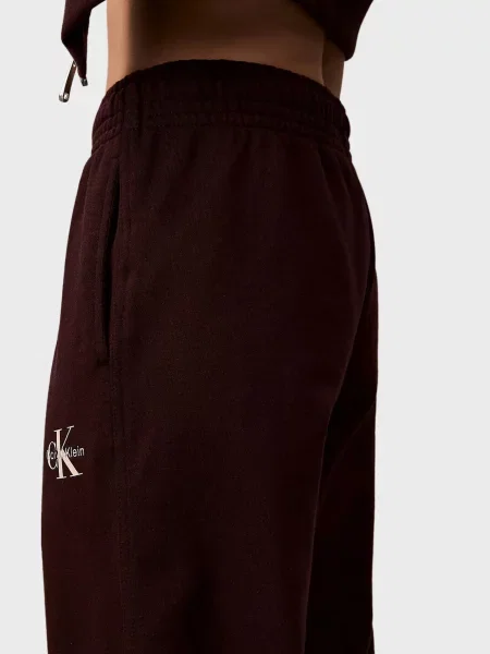 Махровые спортивные штаны Calvin Klein Jeans коричневые