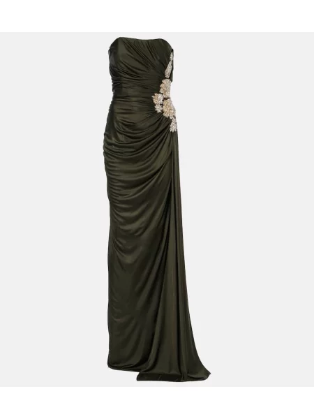 Rochie Costarellos din jerseu verde
