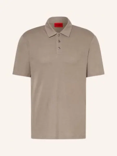 Hugo Koszulka Polo Z Dżerseju Dulinen Slim Fit Z Lnem braun
