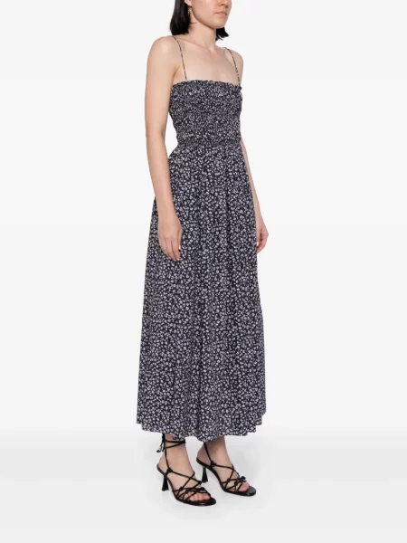Rochie Matteau cu model floral cu imagine albastru