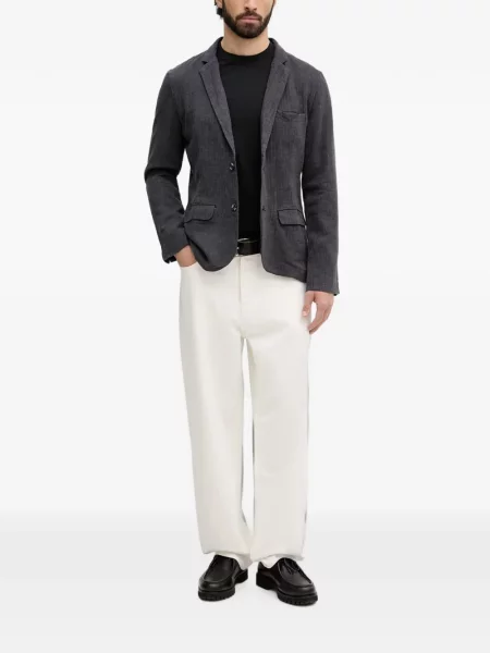Sacou Lindbergh cu model herringbone gri