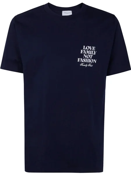 Tričko Family First s potiskem modré