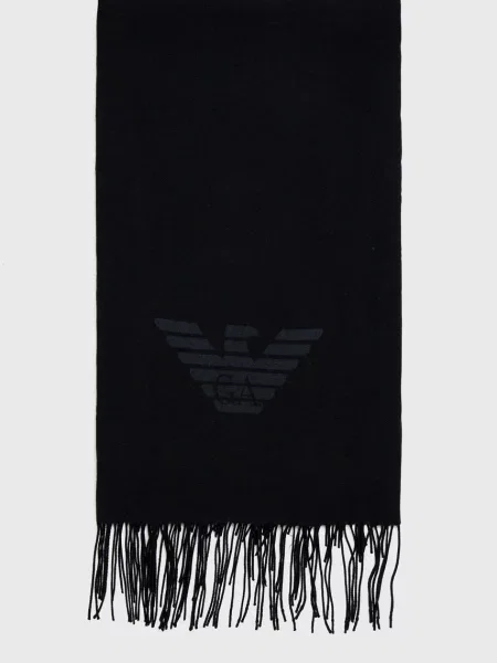 Szal Emporio Armani z nadrukiem czarna