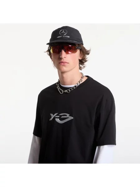 Kratek majica Y-3 s kratkimi rokavi z avtogramom črna