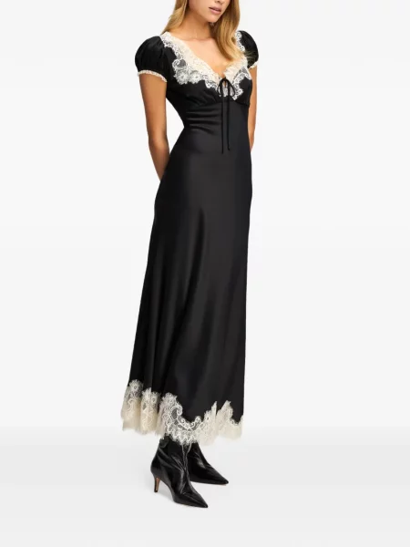 Rochie maxi Cinq A Sept din dantelă negru