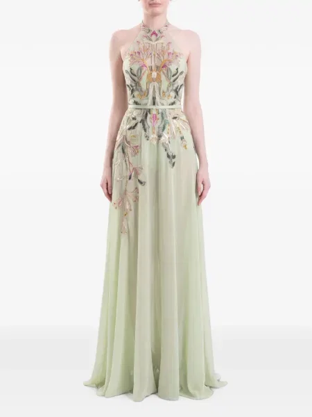 Rochie de seară Saiid Kobeisy cu gât halter verde