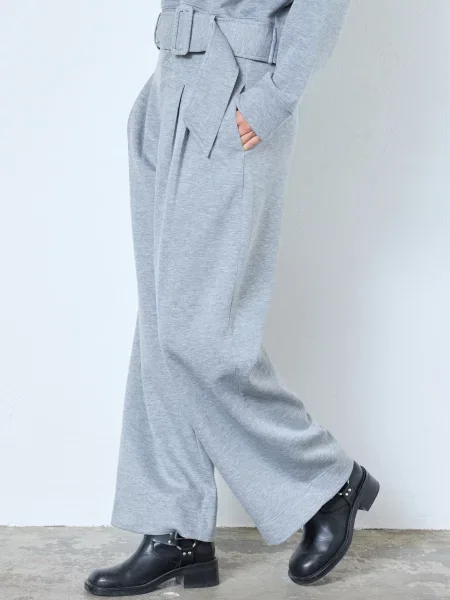 Co'couture Pantaloni LanceCC Pleat amestecat gri