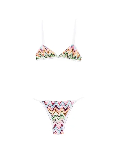 Bikini Missoni alb