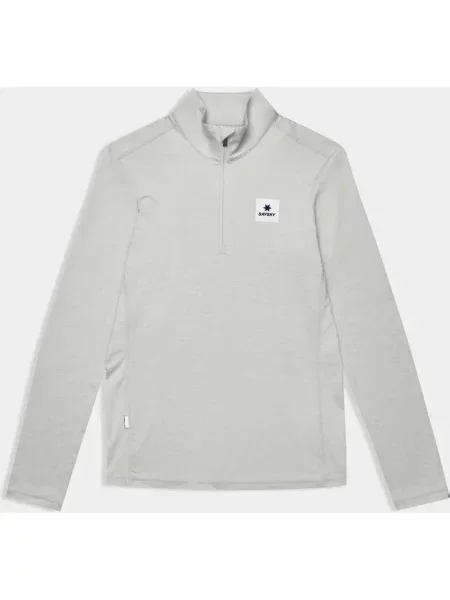 Koszulka z długim rękawem Saysky Pace Half Zip jasny XS szary