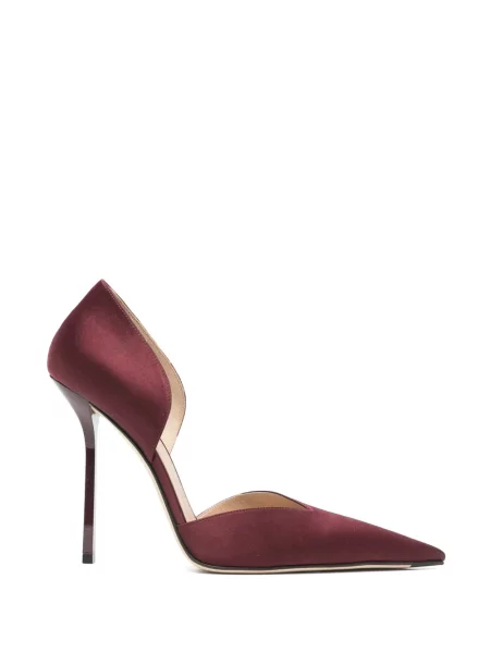 Pantofi cu toc Victoria Beckham din satin roșu
