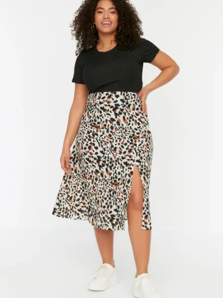 Fustă midi Trendyol negru