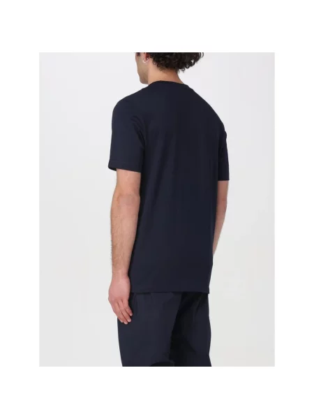 BOSS t-shirt granatowy z nadrukiem czarna