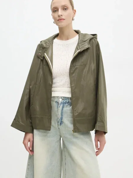 Яке Answear Lab преходен модел с уголемена кройка зелено