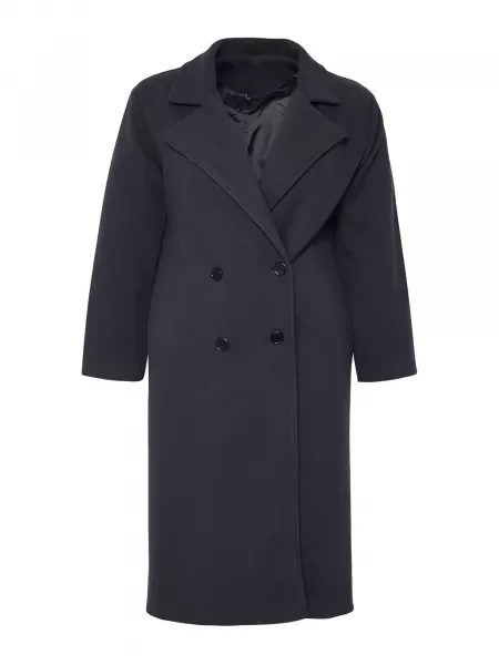 Trendyol Curve Palton de primăvară-toamnă metalic gri