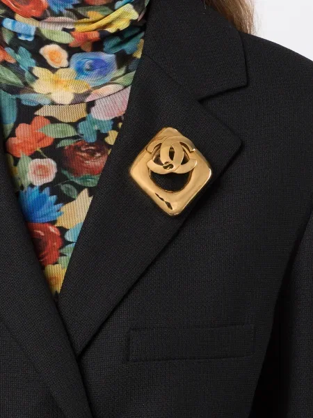 Brož Chanel Pre-owned zlatá