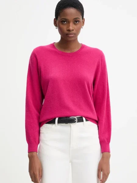 Вълнен пуловер United Colors of Benetton черно