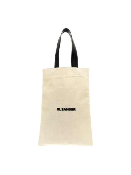 Shopperka Jil Sander bez obcasa biała