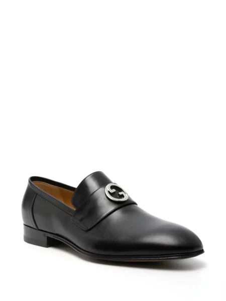 Pantofi loafer Gucci cu autograf negru