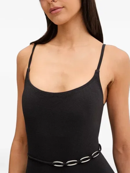 Reversibil costum de baie Michael Michael Kors cu autograf evazat negru
