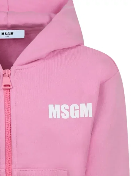 Bluza z kapturem dziecięca Msgm różowa