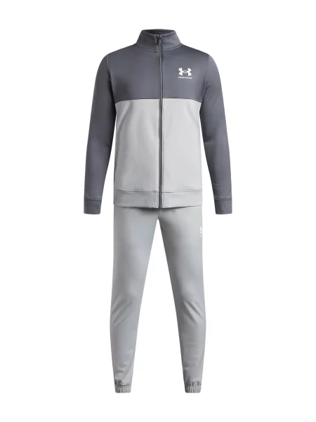 UNDER ARMOUR Tréningový komplet grafitová / svetlosivá / červená biela
