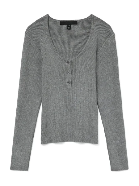 VERO MODA Svetr VMWILLOW melír šedý