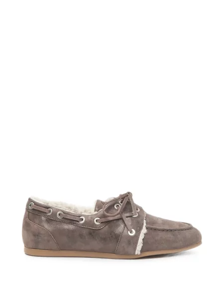 Pantofi loafer Peserico din piele de căprioară maro