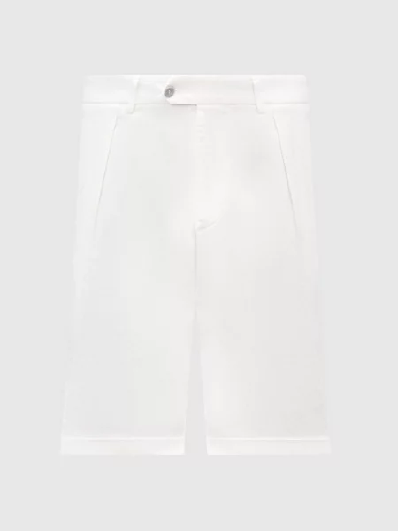 Шорти з льоном Capobianco білі