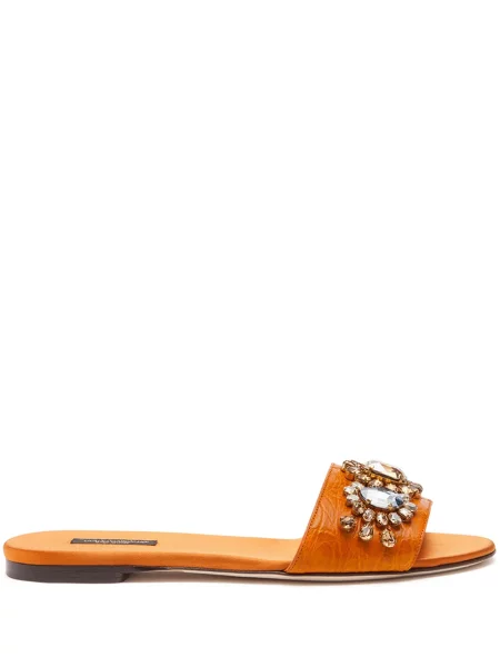 Sandale Dolce & Gabbana din piele portocaliu