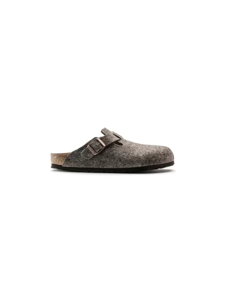 Kapcie Birkenstock zamszowe szare