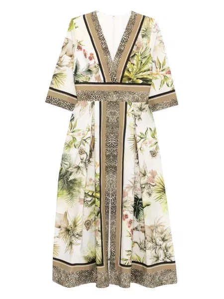 Rochie Elie Saab cu imagine de costum verde