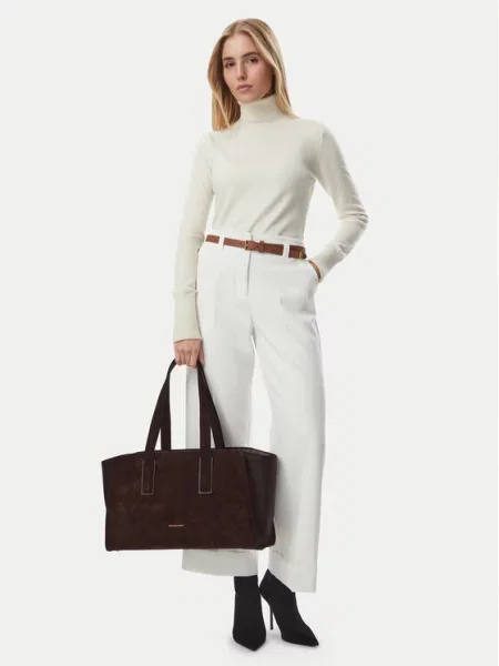 MICHAEL Michael Kors Τσάντα Hudson Σκούρο καφέ