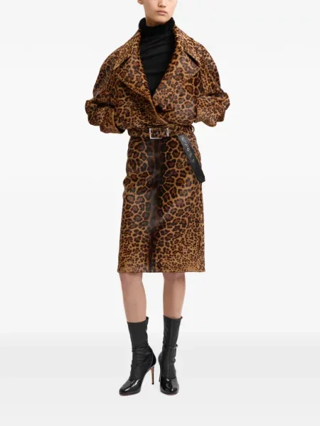 Geacă 16arlington cu imagine cu model leopard maro