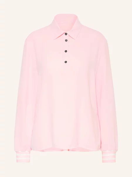 Marc Cain Tričko S Límečkem Z Kombinace Materiálů chalk pink