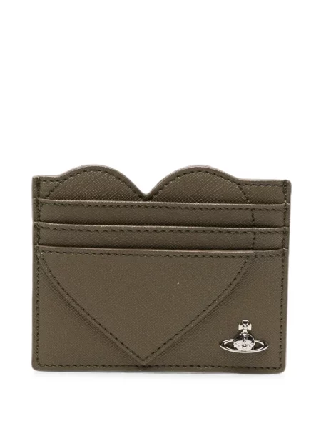 Portofel Vivienne Westwood cu motiv cu inimi verde