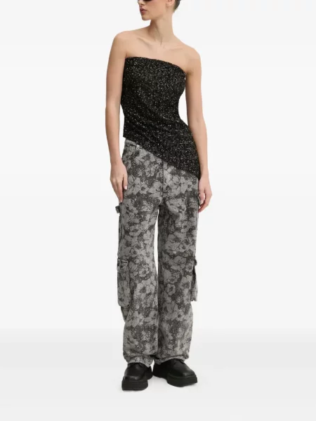 Top Aniye By cu paiete negru