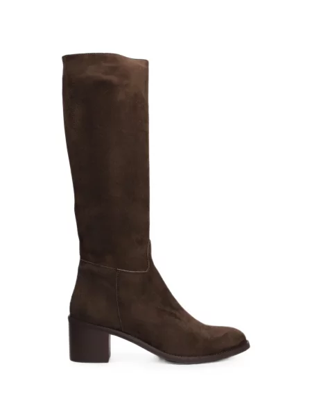 Botine Julie Dee din piele de căprioară maro