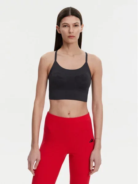 Adidas by Stella McCartney Biustonosz sportowy TrueStrength czarny