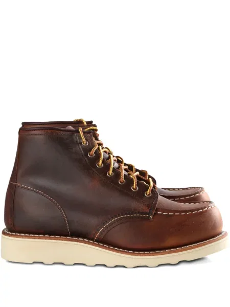 Šněrovací krajkové klasické kotníkové boty Red Wing Shoes červené