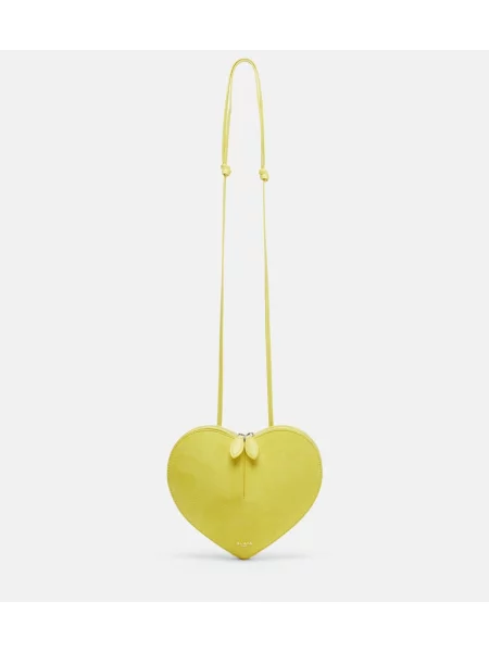 Geanta crossbody Alaïa din piele de căprioară galben