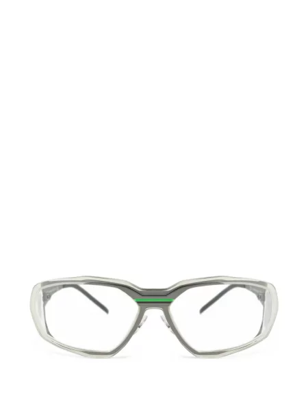Ochelari de soare Parasite cu imprimeu geometric alb