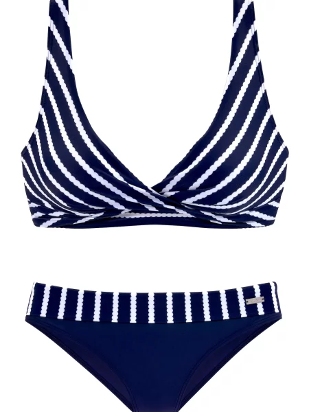 LASCANA Bikini mornarska bela