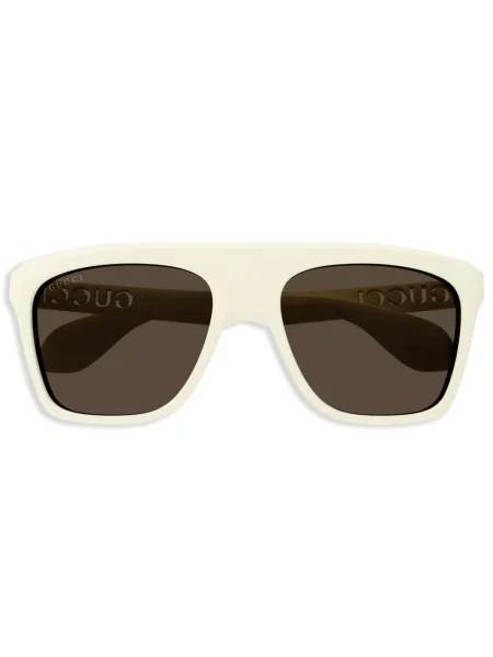 Ochelari de soare aviator Gucci Eyewear alb