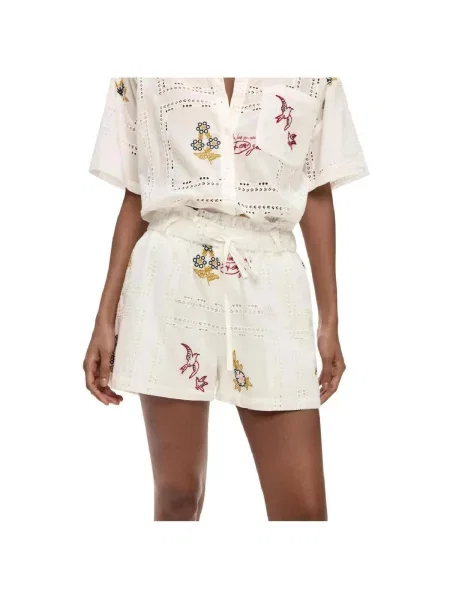 Pantaloni Desigual alb