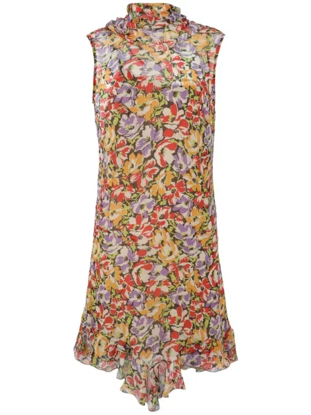 Rochie Stella Mccartney cu model floral cu imagine roz