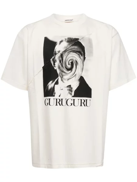 Tricou Undercover cu imagine alb
